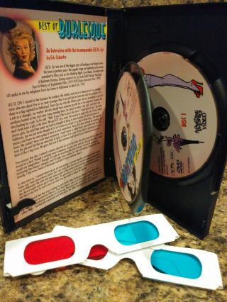Best Of Burlesque Something Weird Video 2 DVD Set RARE w/3 - D glasses 3