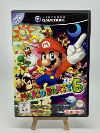 Rare Nintendo Gamecube - Mario Party 6.  Complete Cib.  Wii Compatible