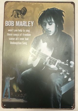 Tin Sign Bob Marley Freedom Pop Music Retro Metal Signs Plaques Decor