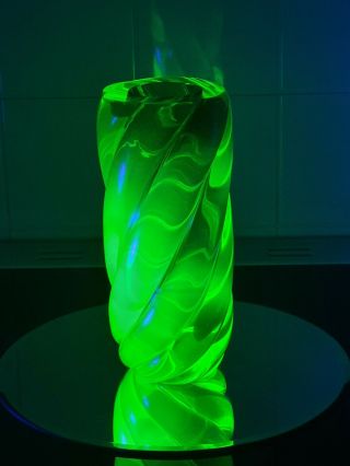 Absolutely Very Rare And Huge Murano Uranium Glass Vase