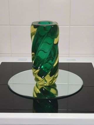 Absolutely Very Rare And Huge Murano Uranium Glass Vase 3