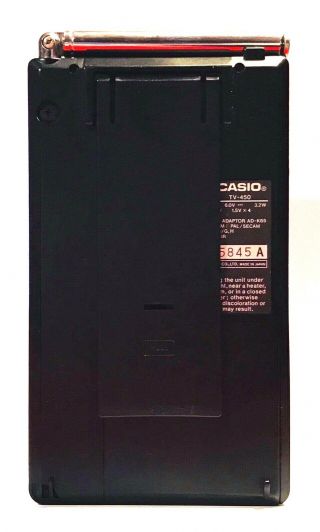 VINTAGE CASIO LCD POCKET COLOR TELEVISION TV - 450 PAL / SECAM JAPAN RARE 2