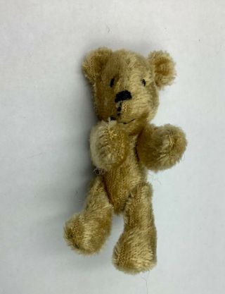Antique Miniature Dolls House Nursery Mohair Jointed Teddy Bear
