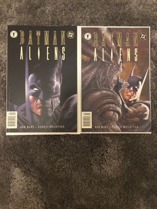 Batman Aliens 1 - 2 Newsstand Variants Bernie Wrightson Covers Rare