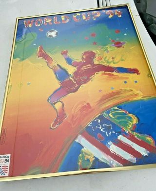 Rare Peter Max World Cup Soccer Poster 94