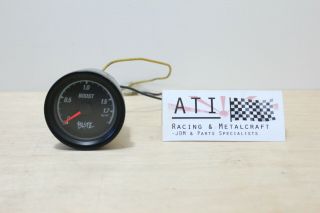 Rare Jdm Vintage Blitz Racing Turbo Boost Gauge Black,  52mm