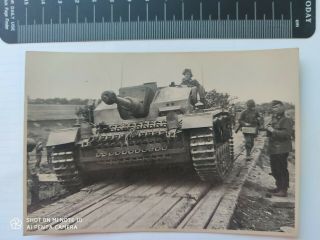 Rare Ww2 German Archive Photo Wehrmacht Stug Iii Tank 1942