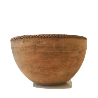 Vintage Primitive Hand Crafted Wooden Bowl Country Rustic Home Decor Mali