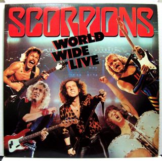 Rare Scorpions World Wide Live,  On Drk Yellow Transucent Vinyl,  Lp 