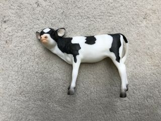Rare Retired Breyer Horse 1732 Holstein Cow Calf Black White Animal 347