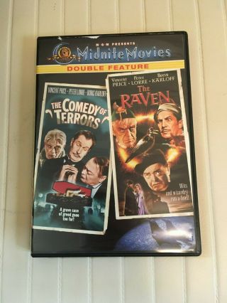 The Comedy Of Terrors / The Raven (dual - Sided Dvd) - Rare,