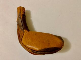 Antique Soft Leather Golf Club Putter Headcover Circa 1930 