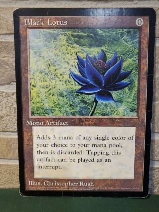Mtg Magic 1996 Black Lotus Jumbo Promo Card Christopher Rush Read.