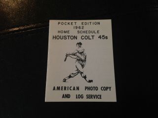 1962 Houston Colt 45 