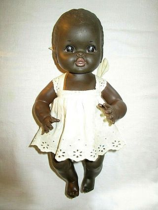 1972 Shindana Toys Adorable Black Baby Doll 13 "