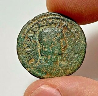 Ancient Roman Bronze Coin Provincial Lydia/temple Rare 100 - 400ad 7,  4gr 26,  1mm