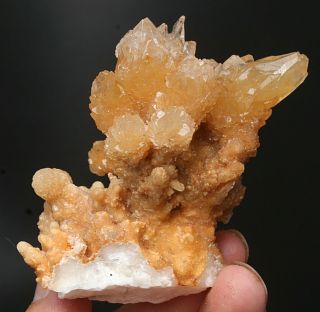 93g Rare Natural Yellow Clear Calcite Crystal Cluster Mineral Specimen