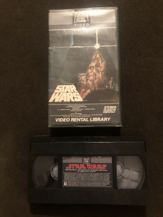 Star Wars Vhs 1982 20th Century Fox Video Rental Library Matching Serial Rare