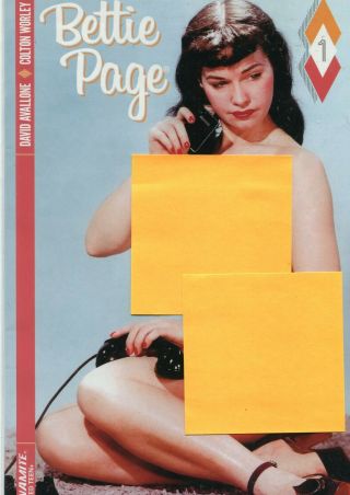 Bettie Page Vol 1 1 Black Bag Edition Very Limited & Rare " Nude " Cover Variant