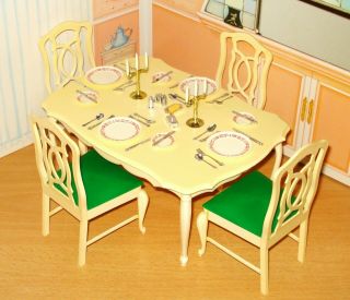 Vintage Pedigree Sindy Dining Table And Chairs