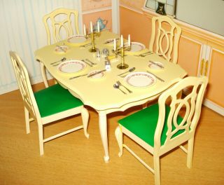 Vintage Pedigree Sindy Dining Table And Chairs 3