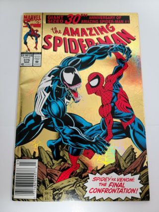 Spider - Man 375 Gold Foil,  Rare Newsstand - 1st Ann Weying She - Venom