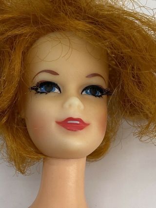 Vintage Stacey Barbie Doll Twist N Turn 1966 Japan Eyelashes Red Hair