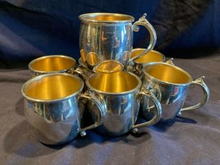 7 Vintage Fb Rogers Silver Plated Punch Cups