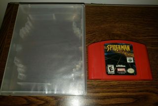 Spider - Man N64 Nintendo 64 With Plastic Case Box Rare Activision Marvel