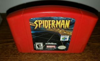 Spider - Man N64 Nintendo 64 with Plastic Case Box RARE Activision Marvel 3