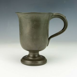 Antique 18th Century - Georgian Pewter Footed Tankard - Lovely
