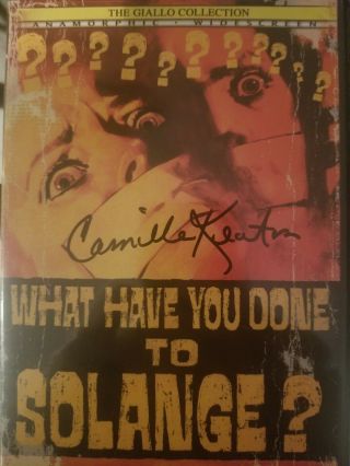 What Have You Done To Solange? Dvd Signed By Camille Keaton Rare Oop Shriek Show