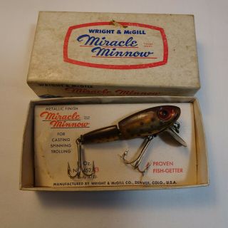 Vintage Miracle Minnow No.  452j - B,  3/8 Oz.  With Box