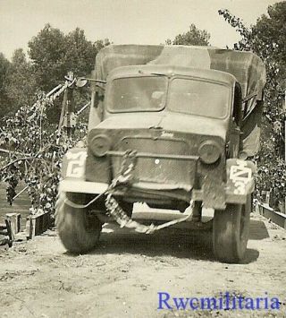 Rare German Unit Marked Impressed Captured British Lkw Truck; Russia