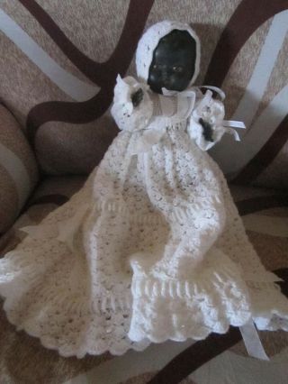 Vintage Black Doll Rosebud Made In England 1950s