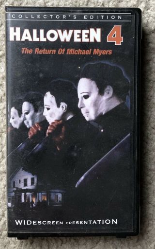 Halloween 4 The Return Of Michael Myers Hard Clam Shell Case Vhs Rare Oop