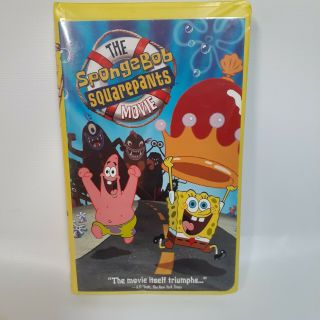 Spongebob Squarepants The Movie Vhs Yellow Clam Shell Rare