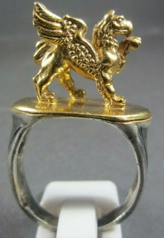 Ancient Roman Greek Gold Silver Ring Mythical Griffin Griffon The Best