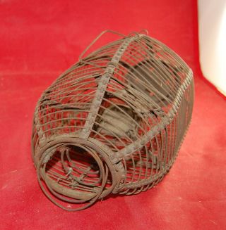 Antique Primitive Metal Wire Mouse Rat Rodent Trap Cage Rusty