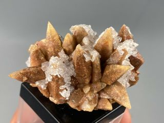Rare Gypsum On Calcite From China