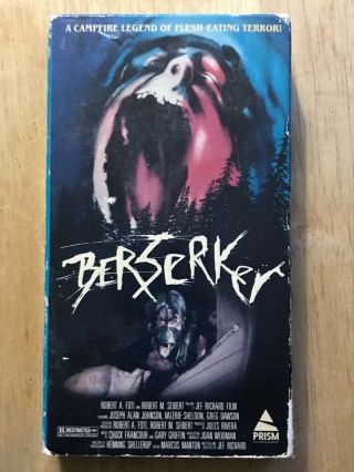 Berserker Vhs Rare 80’s Camping Horror The Nordic Curse Prism Sp Mode