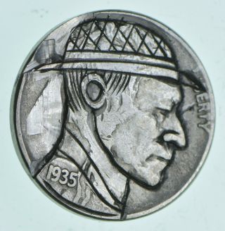 Rare - 1935 - Hand Engraved - Hobo Nickel Buffalo - Highly Collectible 264