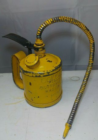 Vintage Golden Rod,  Dutton - Lainson Co.  1 Pint Oil Can/oiler Rare Yellow/gold