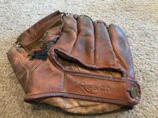 Vintage Reach Baseball Mitt Glove Al Smith 1950s - 1960s Leather Rare Model 2154