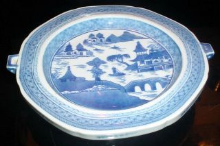 Rare Early Antique Mid 1800s Chinese Canton Warming Plate N/r