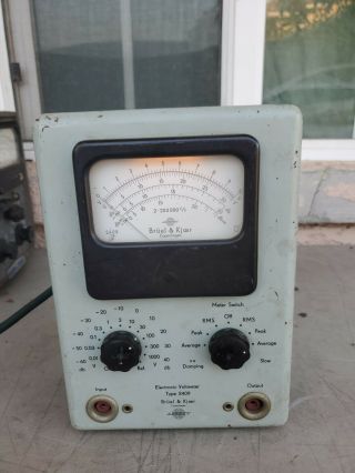 Vintage Bk B&k Bruel & Kjaer 2409 True Rms Electronic Voltmeter Cool Old Rare
