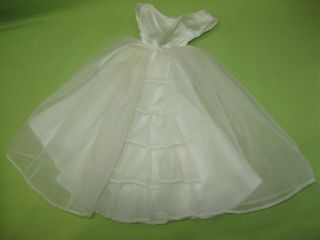 Barbie VINTAGE 1963 Fashion 947 BRIDE ' S DREAM Satin & Sheer Wedding DRESS Gown 2