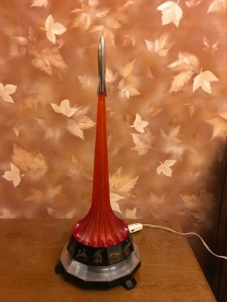 Vintage Russian Night Lamp " Rocket Launch " Soviet Space Ussr Gagarin Rare Cosmos
