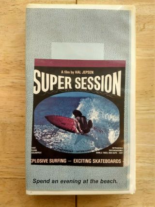 Session - Vhs - Hal Jepsen - Surf & Skateboard Film - Rare
