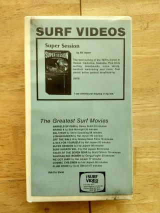 Session - VHS - Hal Jepsen - Surf & Skateboard Film - RARE 2